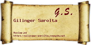 Gilinger Sarolta névjegykártya