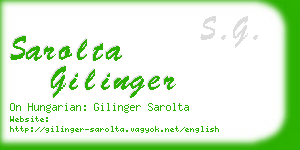 sarolta gilinger business card